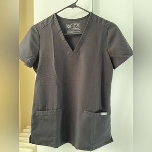 Figs Scrub Top Black XXS